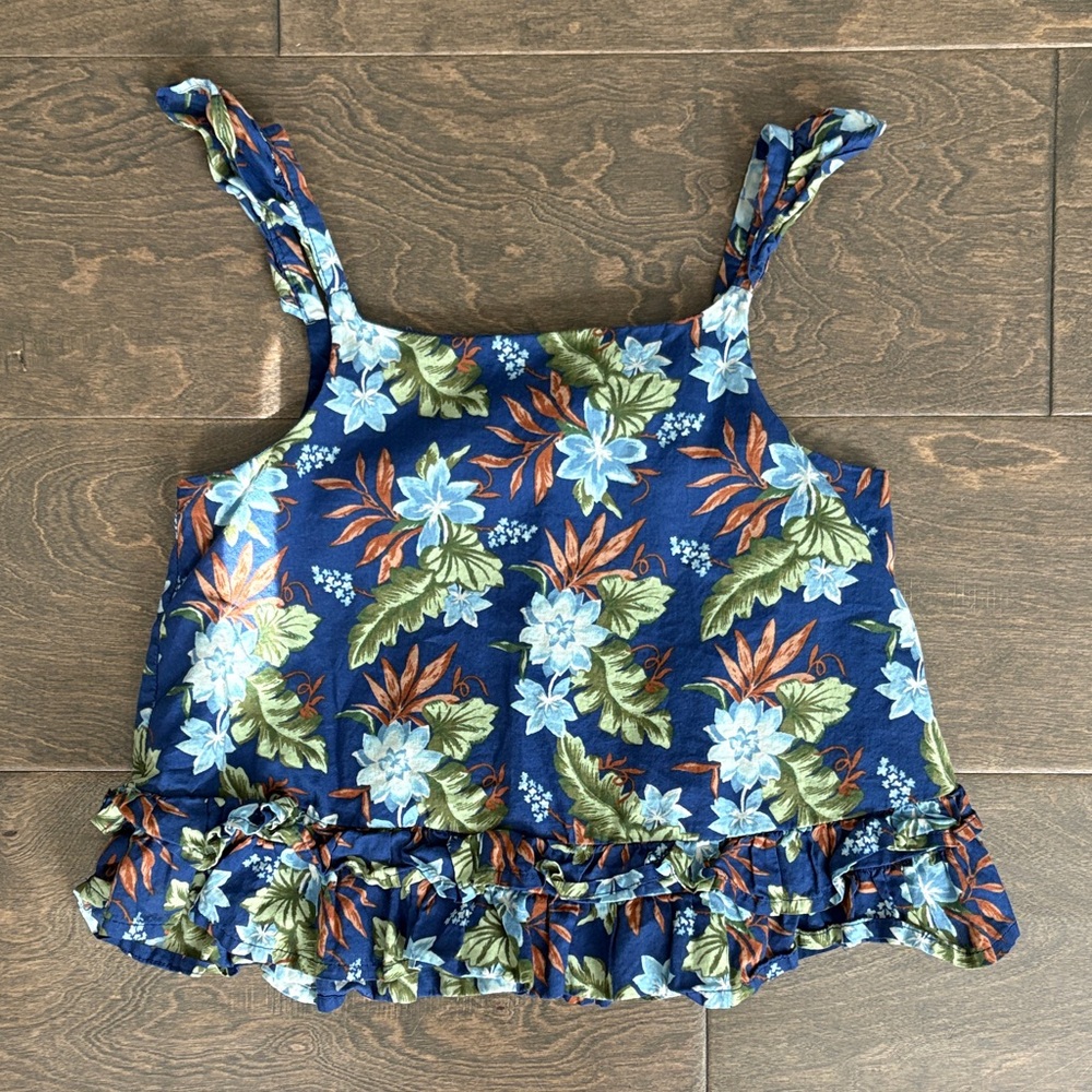 Janie and Jack Blue Floral Camisole
